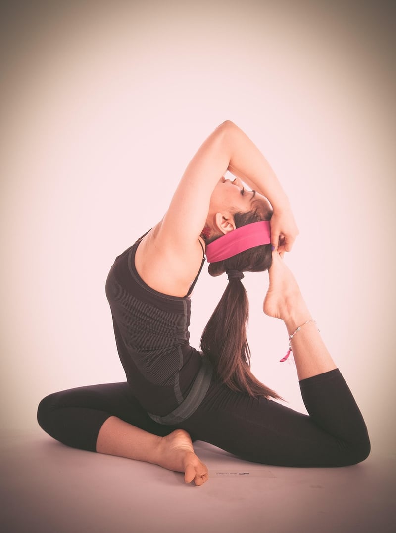 Woman practicing yoga outdoors